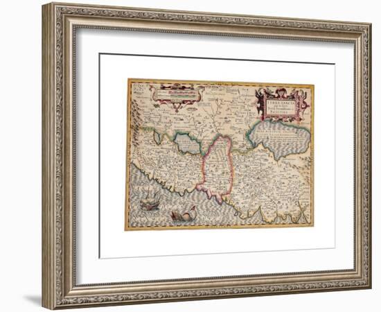 Map of the Holy Land, from 'Atlas Sive Cosmographicae Meditationes' by Henricus Hondius,…-Gerardus Mercator-Framed Giclee Print