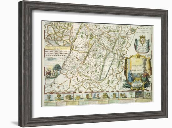 Map of the Holy Land in Old Testament Times by Mons L'Abbe de La Grive, 1772-null-Framed Giclee Print