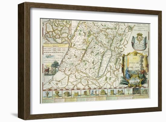 Map of the Holy Land in Old Testament Times by Mons L'Abbe de La Grive, 1772-null-Framed Giclee Print