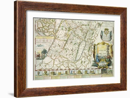 Map of the Holy Land in Old Testament Times by Mons L'Abbe de La Grive, 1772-null-Framed Giclee Print