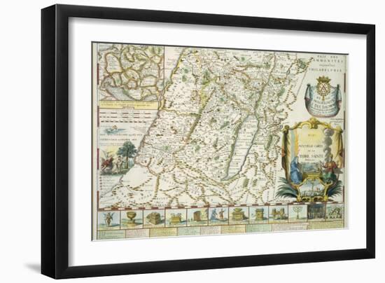 Map of the Holy Land in Old Testament Times by Mons L'Abbe de La Grive, 1772-null-Framed Giclee Print