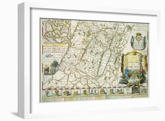 Map of the Holy Land in Old Testament Times by Mons L'Abbe de La Grive, 1772-null-Framed Giclee Print