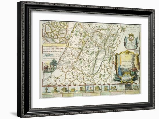 Map of the Holy Land in Old Testament Times by Mons L'Abbe de La Grive, 1772-null-Framed Giclee Print