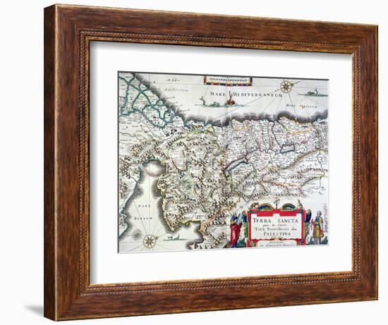 Map of the Holy Land, Published in Amsterdam, 1629-Willem Janszoon Blaeu-Framed Giclee Print