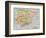 Map of the Iberian Peninsula in the 1400s-null-Framed Giclee Print