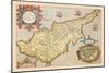Map of the Island of Cyprus-Abraham Ortelius-Mounted Art Print