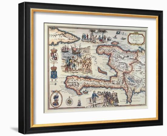 Map of the Island of Haiti, 1789-null-Framed Giclee Print