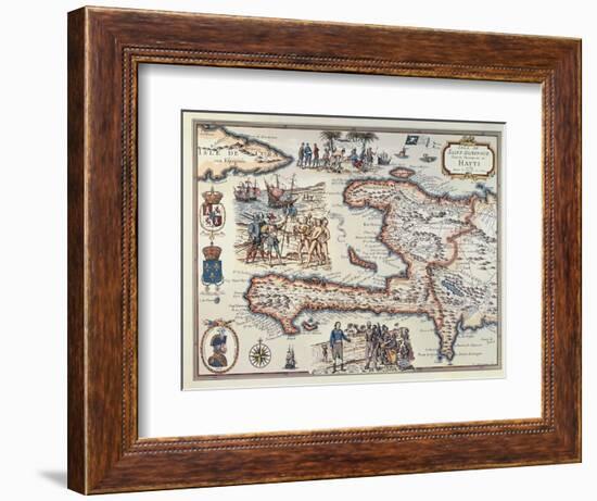 Map of the Island of Haiti, 1789-null-Framed Giclee Print