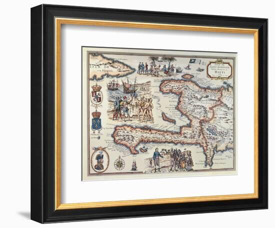 Map of the Island of Haiti, 1789-null-Framed Giclee Print