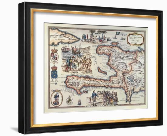 Map of the Island of Haiti, 1789-null-Framed Giclee Print