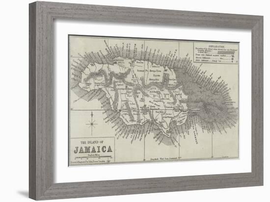 Map of the Island of Jamaica-John Dower-Framed Giclee Print