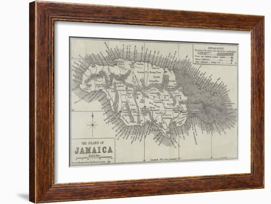 Map of the Island of Jamaica-John Dower-Framed Giclee Print