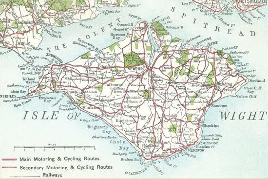Map Of The Isle Of Wight England Art Print Art Com
