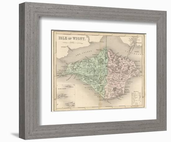 Map of the Isle of Wight-James Archer-Framed Photographic Print