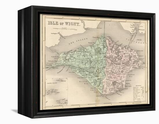 Map of the Isle of Wight-James Archer-Framed Premier Image Canvas