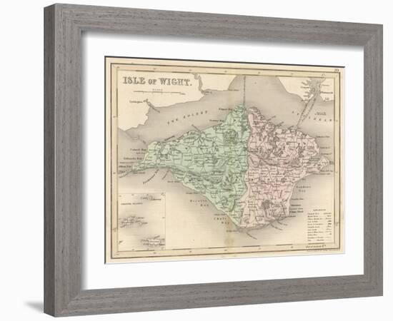 Map of the Isle of Wight-James Archer-Framed Art Print