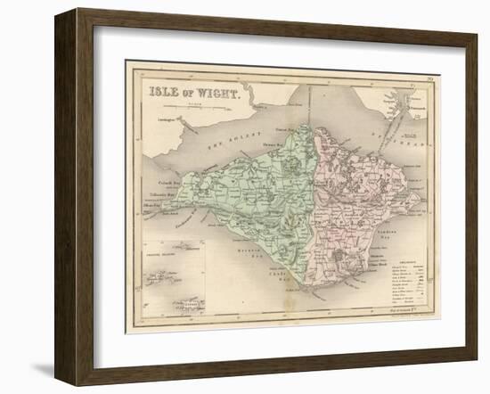 Map of the Isle of Wight-James Archer-Framed Art Print