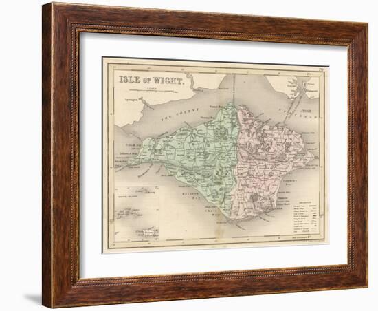 Map of the Isle of Wight-James Archer-Framed Art Print