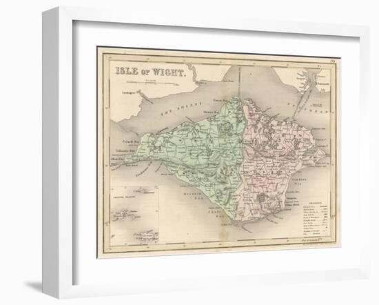 Map of the Isle of Wight-James Archer-Framed Art Print