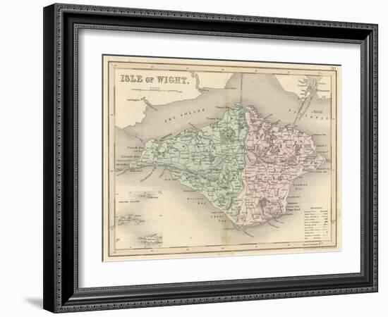 Map of the Isle of Wight-James Archer-Framed Art Print