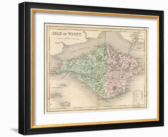 Map of the Isle of Wight-James Archer-Framed Art Print