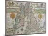 Map of the Kingdom of Great Britain and Ireland, 1610-Jodocus Hondius-Mounted Giclee Print