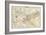 Map of the Kingdom of Prussia in 1786, and Brandenburg in 1415-null-Framed Giclee Print