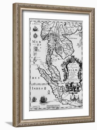 Map of the Kingdom of Siam, Paris, 1686-null-Framed Giclee Print