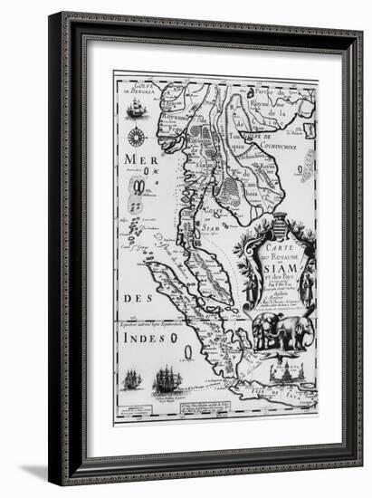 Map of the Kingdom of Siam, Paris, 1686-null-Framed Giclee Print