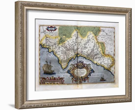 Map of the Kingdom of Valencia, from the 'teatro De La Tierra Universel', 1588-Abraham Ortelius-Framed Giclee Print