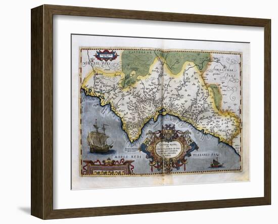 Map of the Kingdom of Valencia, from the 'teatro De La Tierra Universel', 1588-Abraham Ortelius-Framed Giclee Print