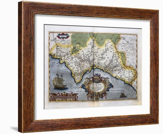 Map of the Kingdom of Valencia, from the 'teatro De La Tierra Universel', 1588-Abraham Ortelius-Framed Giclee Print
