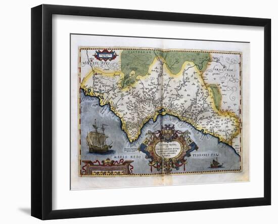 Map of the Kingdom of Valencia, from the 'teatro De La Tierra Universel', 1588-Abraham Ortelius-Framed Giclee Print