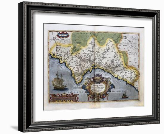 Map of the Kingdom of Valencia, from the 'teatro De La Tierra Universel', 1588-Abraham Ortelius-Framed Giclee Print