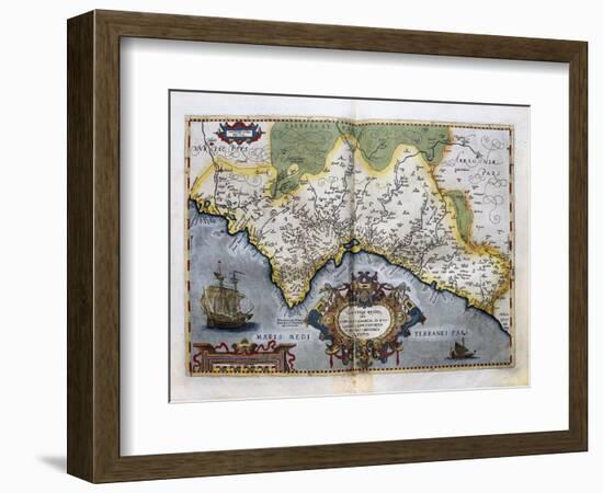 Map of the Kingdom of Valencia, from the 'teatro De La Tierra Universel', 1588-Abraham Ortelius-Framed Giclee Print