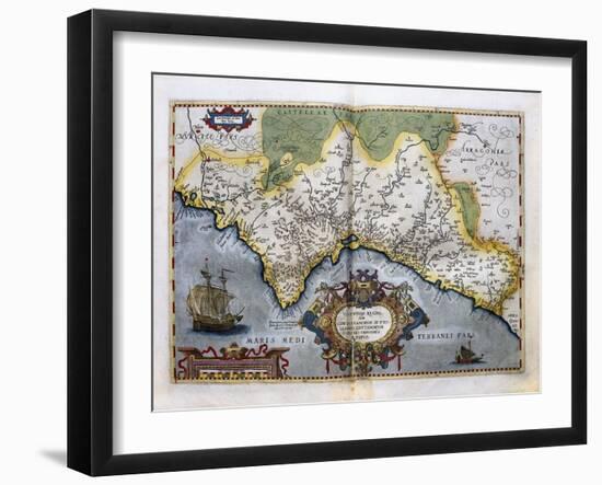 Map of the Kingdom of Valencia-Abraham Ortelius-Framed Art Print