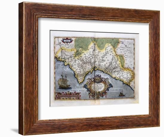 Map of the Kingdom of Valencia-Abraham Ortelius-Framed Art Print