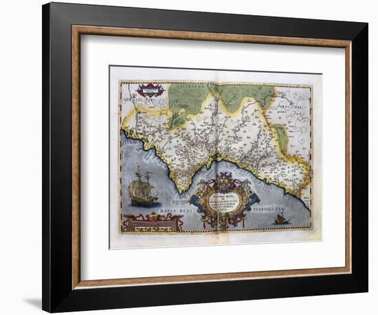 Map of the Kingdom of Valencia-Abraham Ortelius-Framed Art Print