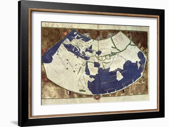 Map of the Known World, from Geographia-Ptolemy-Framed Giclee Print