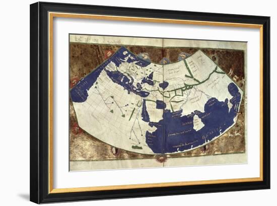 Map of the Known World, from Geographia-Ptolemy-Framed Giclee Print