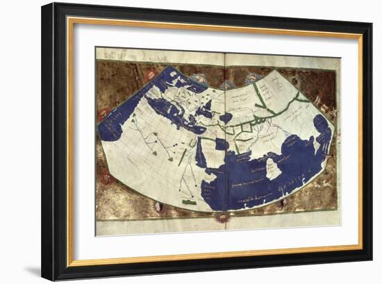 Map of the Known World, from Geographia-Ptolemy-Framed Giclee Print