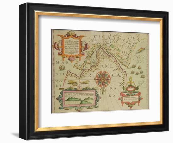 Map of the Magellan Straits, Patagonia, from the Mercator "Atlas"-null-Framed Giclee Print