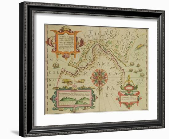 Map of the Magellan Straits, Patagonia, from the Mercator "Atlas"-null-Framed Giclee Print