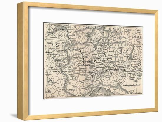 'Map of the Marengo Campaign', 1800, (1896)-Unknown-Framed Giclee Print