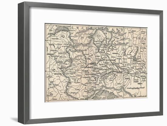 'Map of the Marengo Campaign', 1800, (1896)-Unknown-Framed Giclee Print