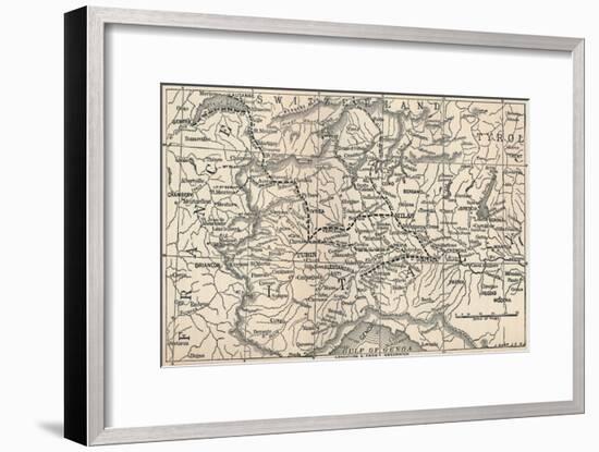 'Map of the Marengo Campaign', 1800, (1896)-Unknown-Framed Giclee Print