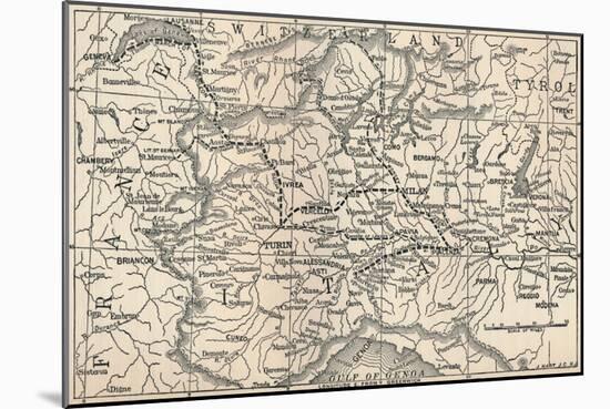 'Map of the Marengo Campaign', 1800, (1896)-Unknown-Mounted Giclee Print