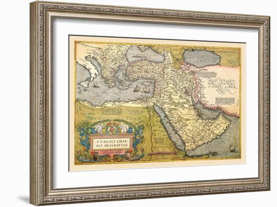 Map of the Middle East-Abraham Ortelius-Framed Art Print