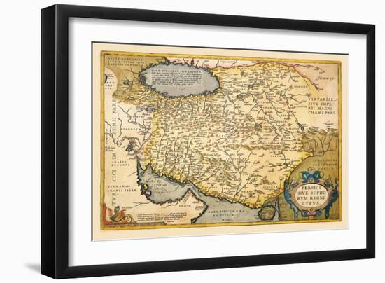 Map of the Middle East-Abraham Ortelius-Framed Art Print