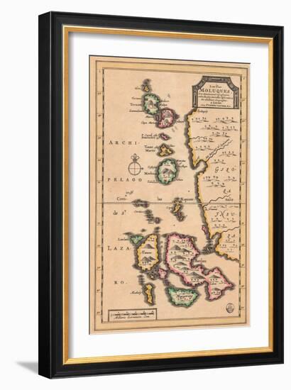 Map of the Molucca Islands (Modern Indonesia), C.1707 (Coloured Engraving)-Pieter Van Der Aa-Framed Giclee Print